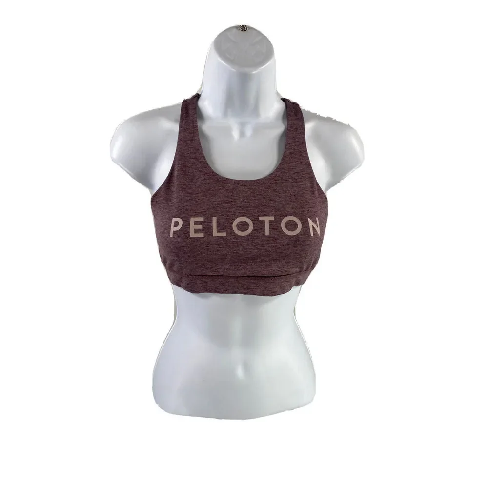Peloton Women's Purple Athletic Strappy Back Sports Bra - S - Picture 1 of 4